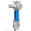 China made low price high quality industrial safty cast iron motorized actuator knife gate valve DN150